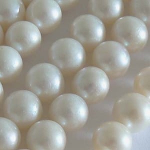 10pc 9-10mm  AA Freshwater Pearl Beads Round Natural White b2234