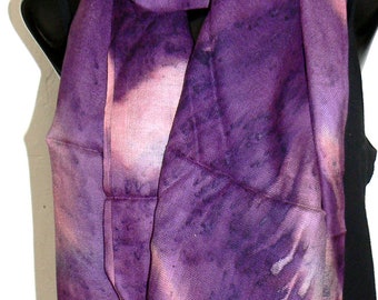 Brushed Pashmina Shawl Wrap Scarf Handmade Rich Purple