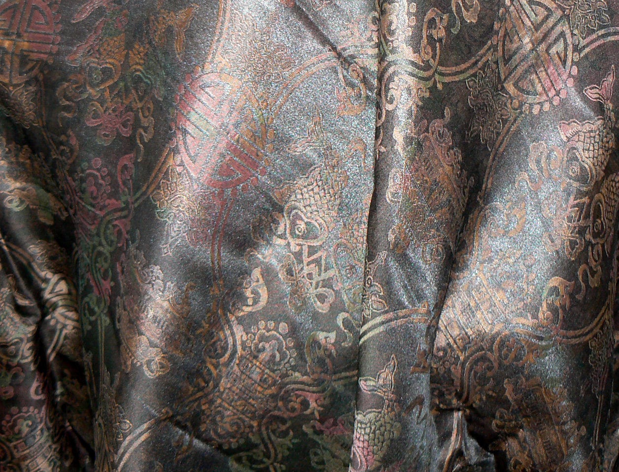 100 High Quality Silk Fabric Reversible Gambiered Canton Etsy