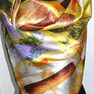 4 Choice of Color 100% Mulberry Silk 35&quot; Square Scarf Wrap Shawl Belt Accessories for Woman Holiday Occasions Gift