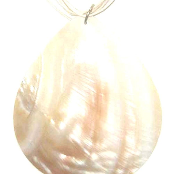 Multi-color Huge Mother of Pearl Teardrop Shell Necklace Women Teen Girls Jewelry Beads Pendant