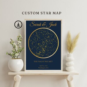 Custom Star Chart Digital Download Personalized Celestial Sky Map for Your Special Date Unique Star Map Gift Night Sky Map Digital Download