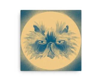 Grumpy Moon Painting of a Grumpy Cat