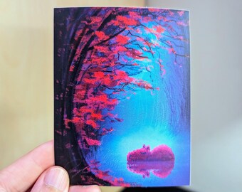 Four Seasons Collection - Capybara in Fall Non-Holographic Matte Sticker