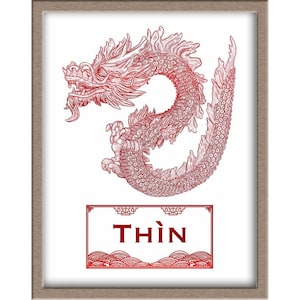 Vietnamese Zodiac - 05 - Year of the Dragon Foiled Print