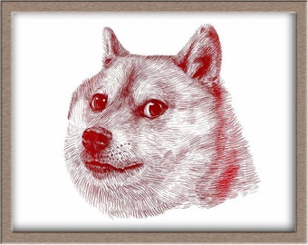 Fine Art Doge Foiled Print