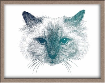 Elegant Cat Foiled Print (Lily)