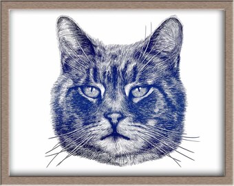 Distinguished Cat Foiled Print (Casper)