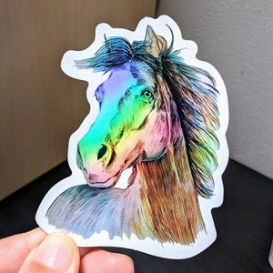 Horse Holographic Sticker