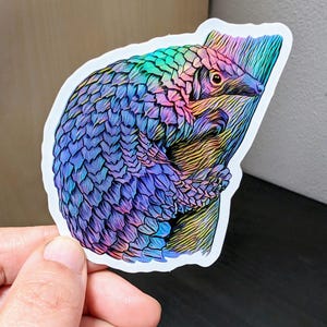 Pangolin Holographic Sticker