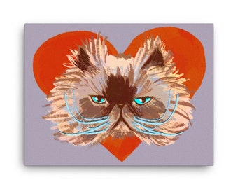 Grumpy Valentine: Painting Grumpy Cat and a Heart