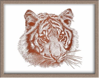 Tiger Foiled Print