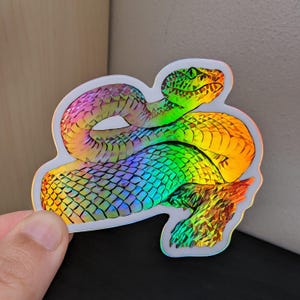 Snake Holographic Sticker
