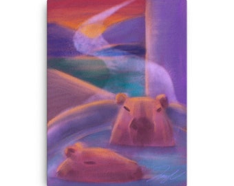 Capybaras in a Bath Painting