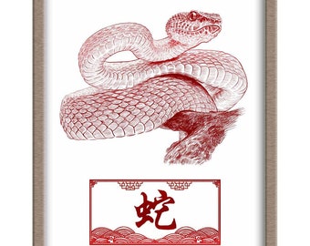 Chinese Zodiac - 06 - Year of the Dragon Foiled Print