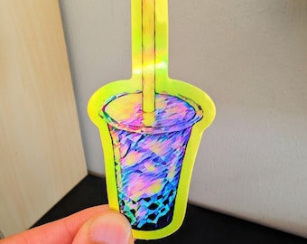Boba Holographic Sticker