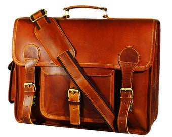 Leather Messenger Bag, Office bag, Briefcase Bag, Crossbody Bag, Vintage Leather Bag