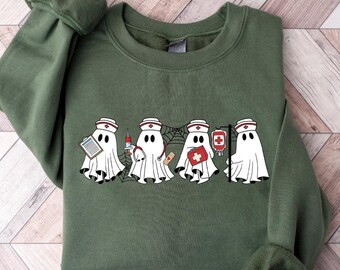 Halloween Nurse Medicine Sweatshirt, Fall Nurse Shirt, Halloween Nurse, Spooky Nurse, Fall Sweatshirt, Nurse Shirts, Halloween Sweatshirts