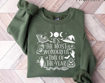 It's The Most Wonderful Time Of The Year Halloween Sweatshirt, Halloween Shirt, Halloween Gift, Spooky Halloween Sweater, Halloween Apparel