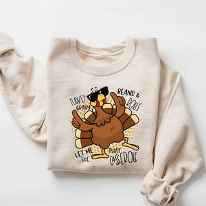 Cute Turkey Fall Thanksgiving Sweatshirt, Thanksgiving Family Matching Shirt,Turkey Face Shirt,Funny Thanksgiving Shirt,Thanksgiving Women&#39;s