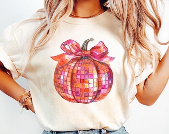 Retro Coquette Bow Pumpkin Shirt, Fall Pumpkin Coquette Bow Sweater, Fall Vibes Shirt, Fall Season Shirt, Halloween Tees