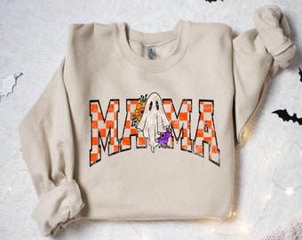 Spooky Mama Sweatshirt, Halloween Mama Sweater, Spooky Mom Sweatshirt, Halloween Party Sweater, Fall Mama Sweatshirt, Halloween Mom Gift