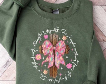 Christian Easter Shirt - He Is Risen Sweatshirt - Jesus Easter Shirt Easter Sweatshirt For Women - Cute Easter Outfit - Church Easter Shirt