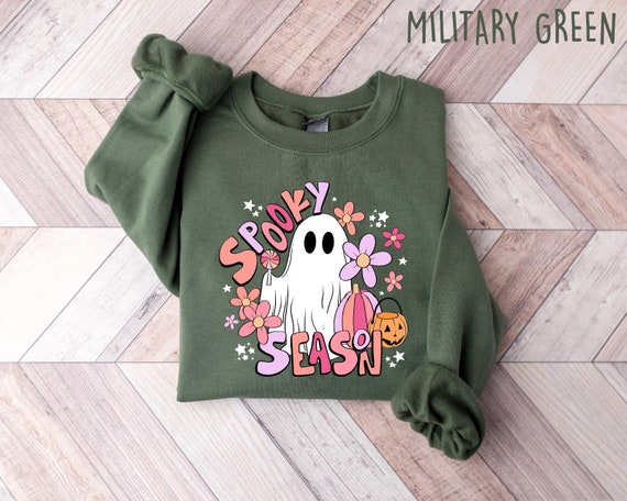 Spooky Season Sweatshirt, Retro Spooky Shirt, Spooky Halloween, Halloween Shirt, Fall Vibes, Cozy Season Shirt, Cute Fall Shirt