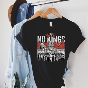 No Kings Sweatshirt Protest Movement Crewneck, Democracy Now Political Shirt, We The People Tee, Anti Monarchy Activist Gift, End Ice Top image 6