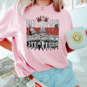No Kings Sweatshirt Protest Movement Crewneck, Democracy Now Political Shirt, We The People Tee, Anti Monarchy Activist Gift, End Ice Top image 5