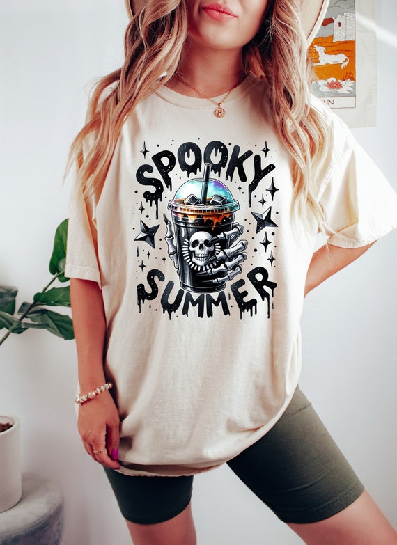 Spooky Summer Shirt, Summer Vibes Skeleton T Shirt, Coffee Lover, Coffee Snarky Skeleton Shirt, Killer Summer Shirt, Halloween Summer Shirt
