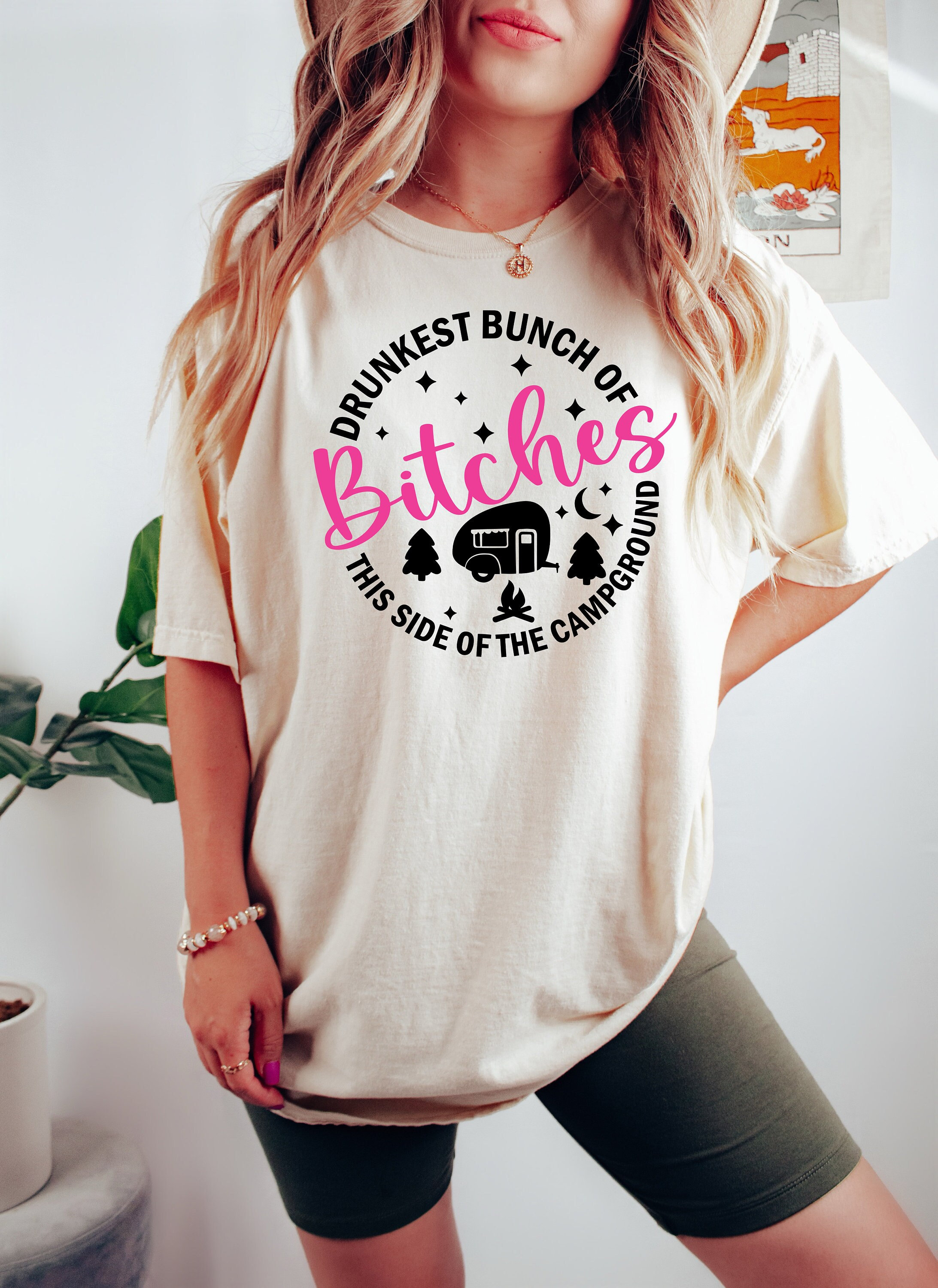 Drunkest Bunch of Bitches This Side of the Campground Shirt, Funny Camping T Shirt, Camping Life, Happy Camper Shirt, Hiking Shirt
