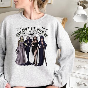 You Cant Sit With Us Sweatshirt, Halloween Crewneck, Ghoul Gang Sweater, Spooky Women Sweater, Witches Sweatshirt, Funny Halloween Shirt image 4