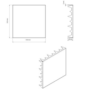 Cortenstahl Rasen Trittplatte für den Garten 51x51 cm