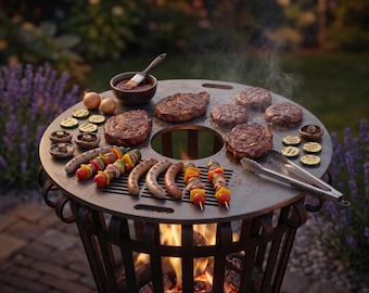 Plancha Grillplatte aus Stahl 8mm – Massive Feuerplatte für BBQ & Outdoor Cooking