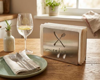 Serviettenhalter aus Edelstahl – Minimalistisch, modern & handgefertigt