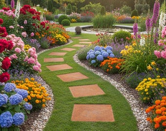Rasentrittplatte aus Cortenstahl – Moderner Trittstein & Gartendeko