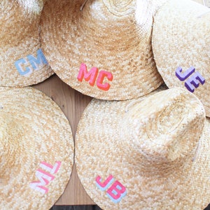 Personalized Straw Beachcomber Hat | Sun Hat | Beach Hat | Bachelorette Gift | Personalized Gifts | Lifeguard Hat | Monogrammed Straw Hat