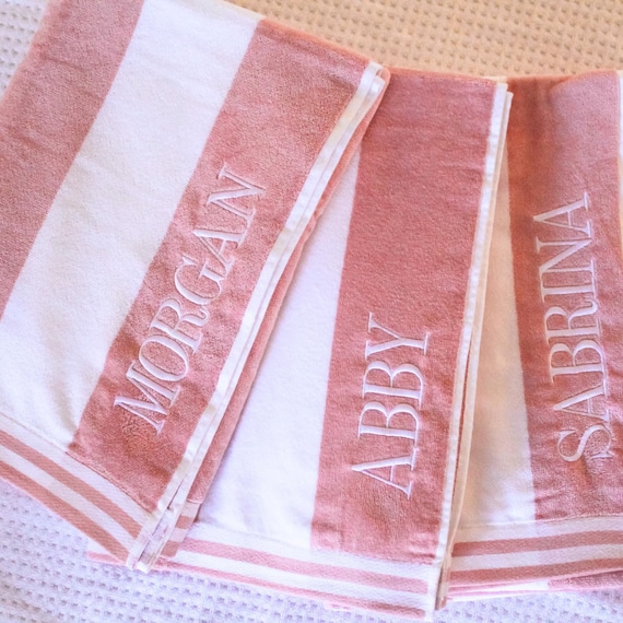 Cabana Striped Beach Towel | Personalized Beach Towel | Monogram Towel |  Personalized Gifts | Custom Towel | Bachelorette Gift