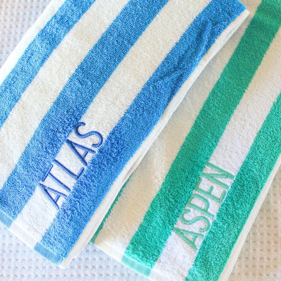 Cabana Stripe Beach Towel | Custom Towel | Personalized Beach