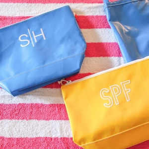 Waterproof Vinyl Zipper Pouch | Personalized Zipper Pouch | Personalized Gifts | Travel Pouch | Monogrammed Everything Pouch