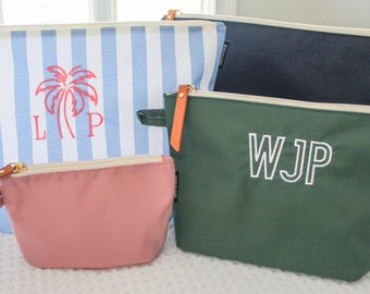 Personalized Nylon Zipper Pouch | Embroidered Zipper Pouch | Personalized Gifts | Travel Pouch | Monogrammed Cosmetic Bag | Snack Pouch
