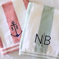 Striped Cabana Beach Towel, Personalized Beach Towel, Monogram Towel, Personalized Gifts, Custom Towel, Bachelorette Party, Spring Break