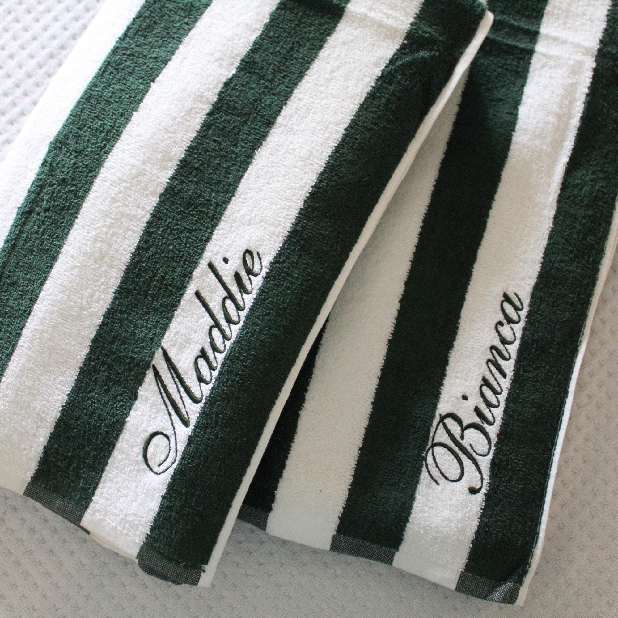 Cabana Stripe Beach Towel | Custom Towel | Personalized Beach Towel | Personalized Gifts | Monogrammed Towel | Bachelorette Gifts