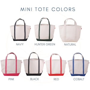 Mini Canvas Tote Bag | Monogrammed Tote | Kid Tote | Personalized ...