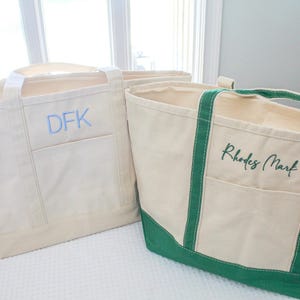 Canvas Boat Tote Bag | Personalized Tote | Monogram Tote | Personalized Gifts | Bachelorette Gifts | Embroidered Travel Bag | Summer Tote