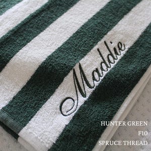 Personalized Embroidered Cabana Striped Beach Towel
