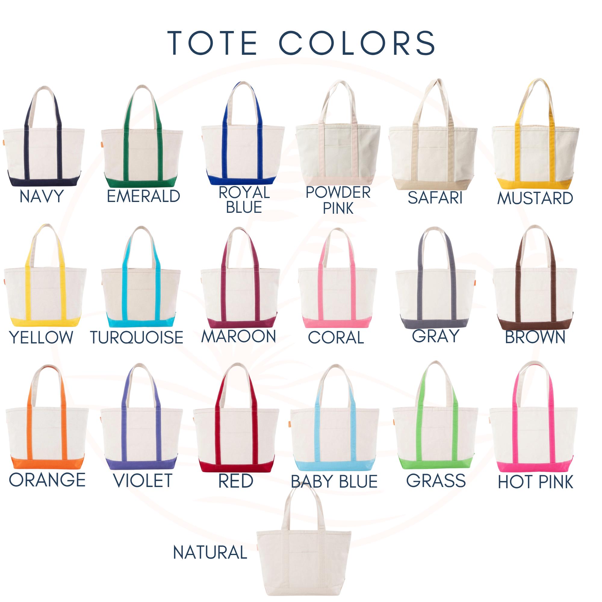 L.L.Bean ボート アンド トート バッグ ネイビー ラージ Canvas Tote Bag | Monogrammed Tote | Personalized Beach Bag