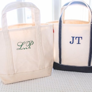 Mini Canvas Boat Tote Bag | Monogrammed Tote | Kid Tote | Personalized Classic Canvas Tote | Bachelorette Gifts | Christmas Gift