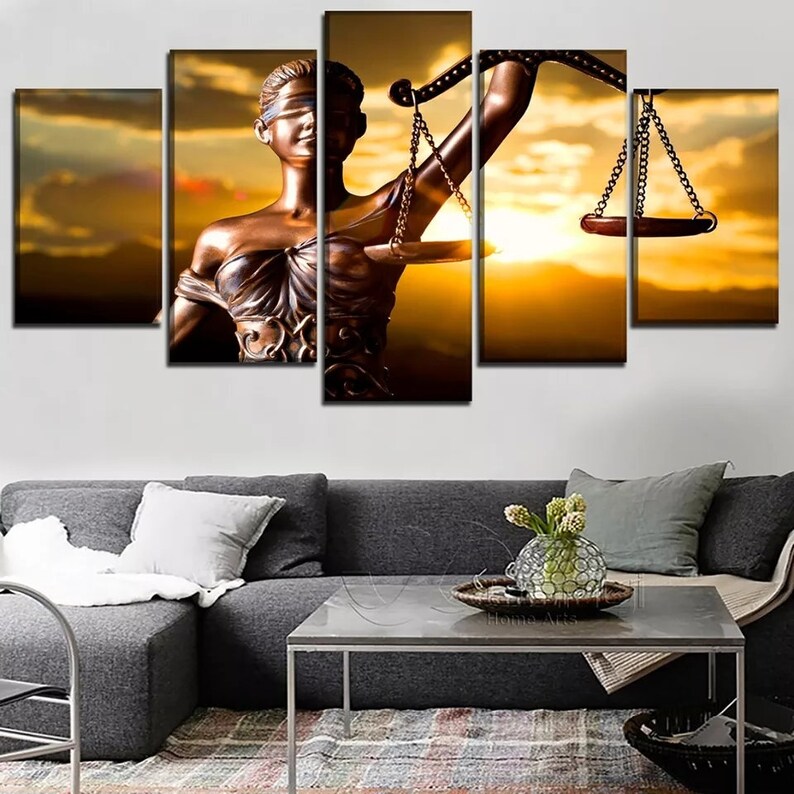 The Goddess of Justice Canvas Print - Themis Wall Art- Lawyer Office ...